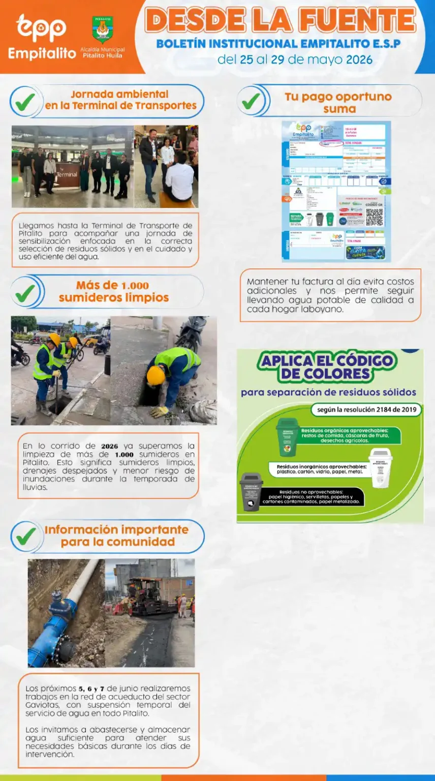 Boletín No 6 – "Desde la Fuente"