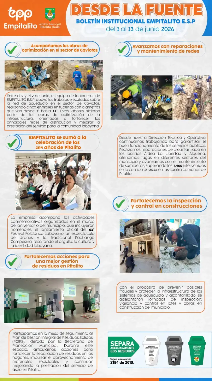Boletín No 7 – "Desde la Fuente"