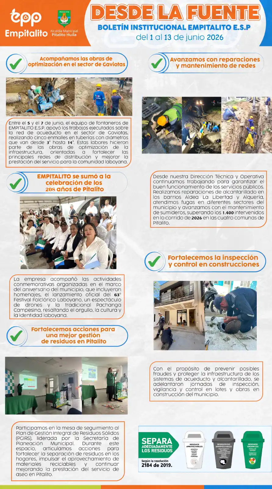 Boletín No 7 – "Desde la Fuente"