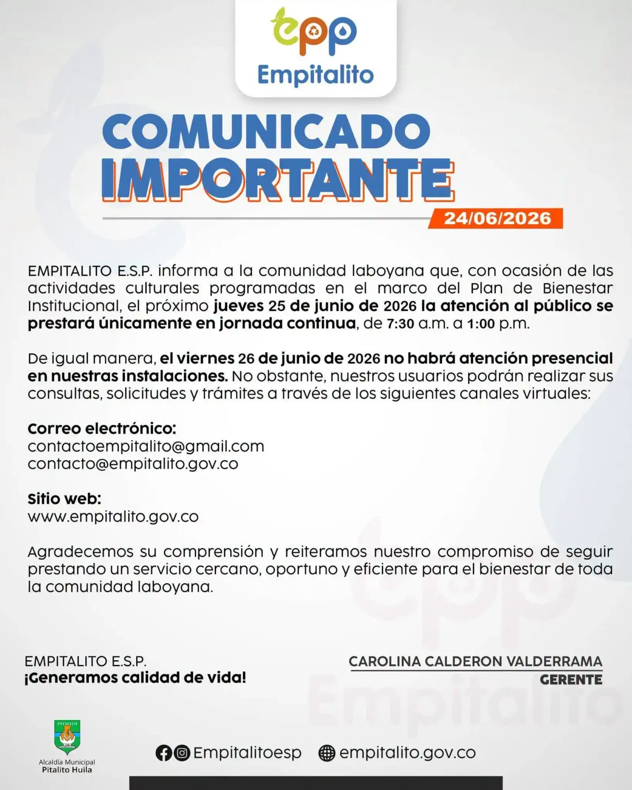 COMUNICADO 24-06-2026