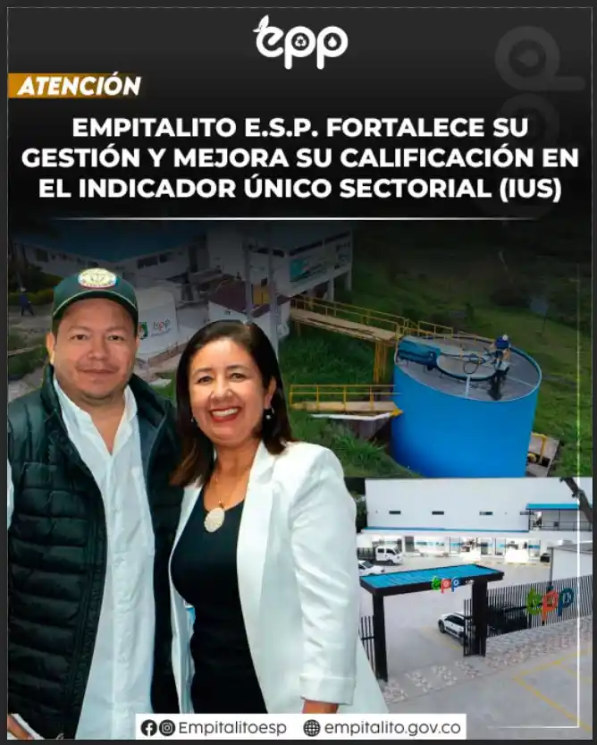 EMPITALITO E.S.P. fortalece su gestión y mejora su calificación en el Indicador Único Sectorial (IUS)