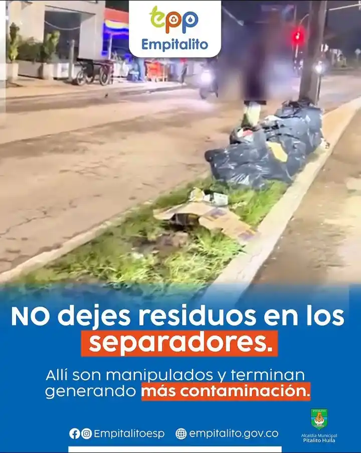 Proteger a Pitalito también comienza con la forma en que disponemos nuestros residuos