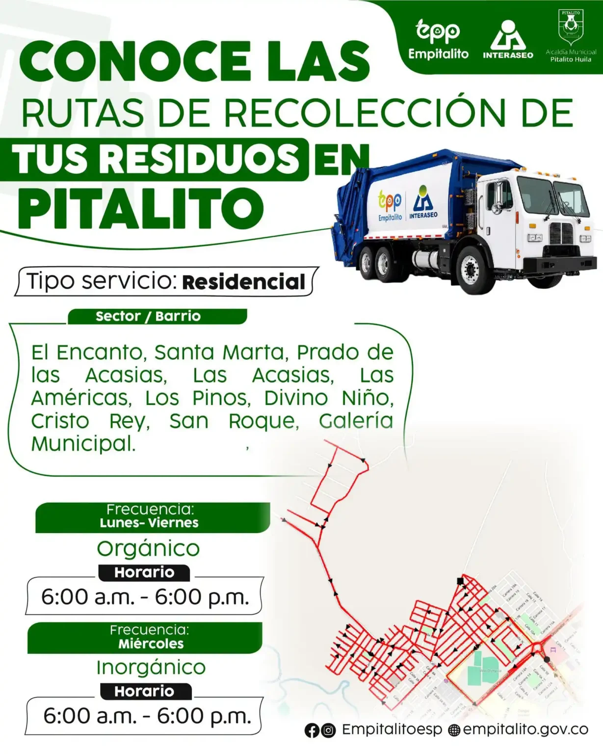 ¡Que no se te pase el carro recolector de sus residuos!