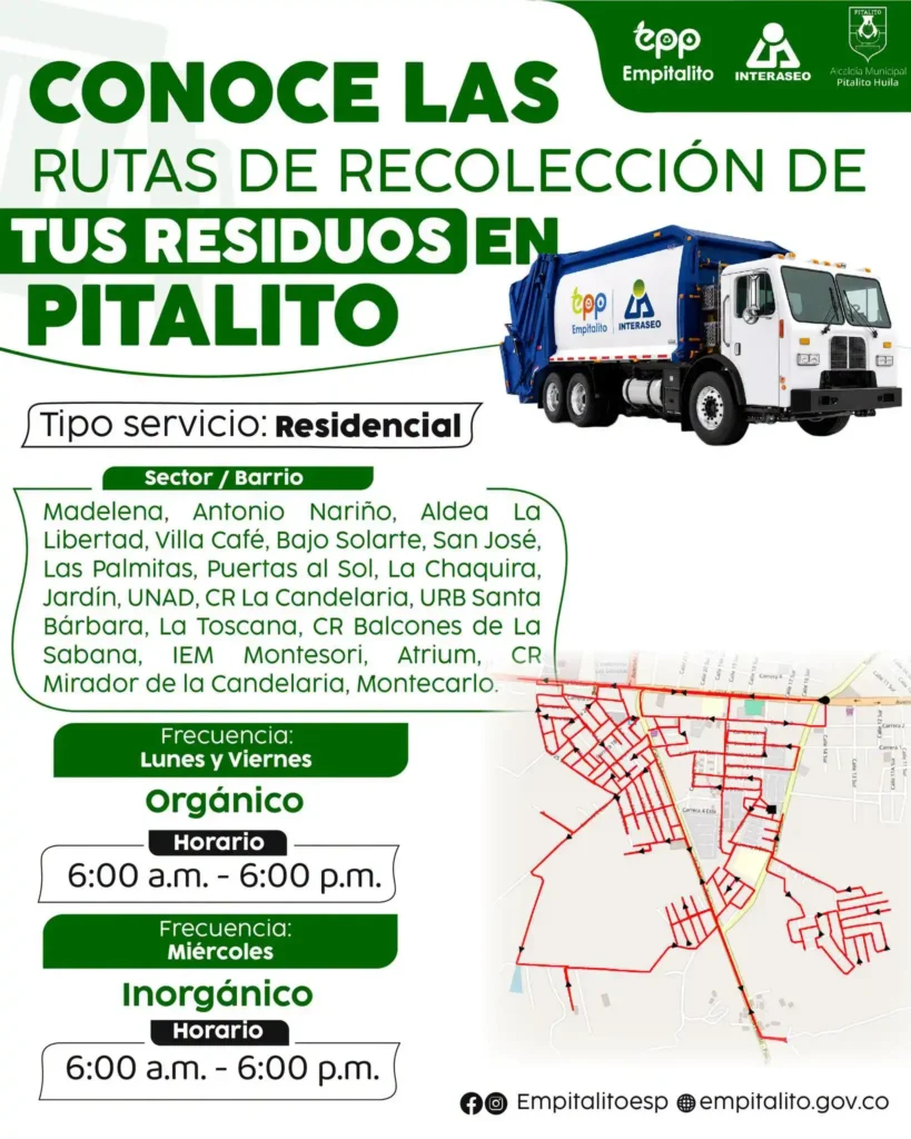 ¡Que no se te pase el carro recolector de sus residuos!
