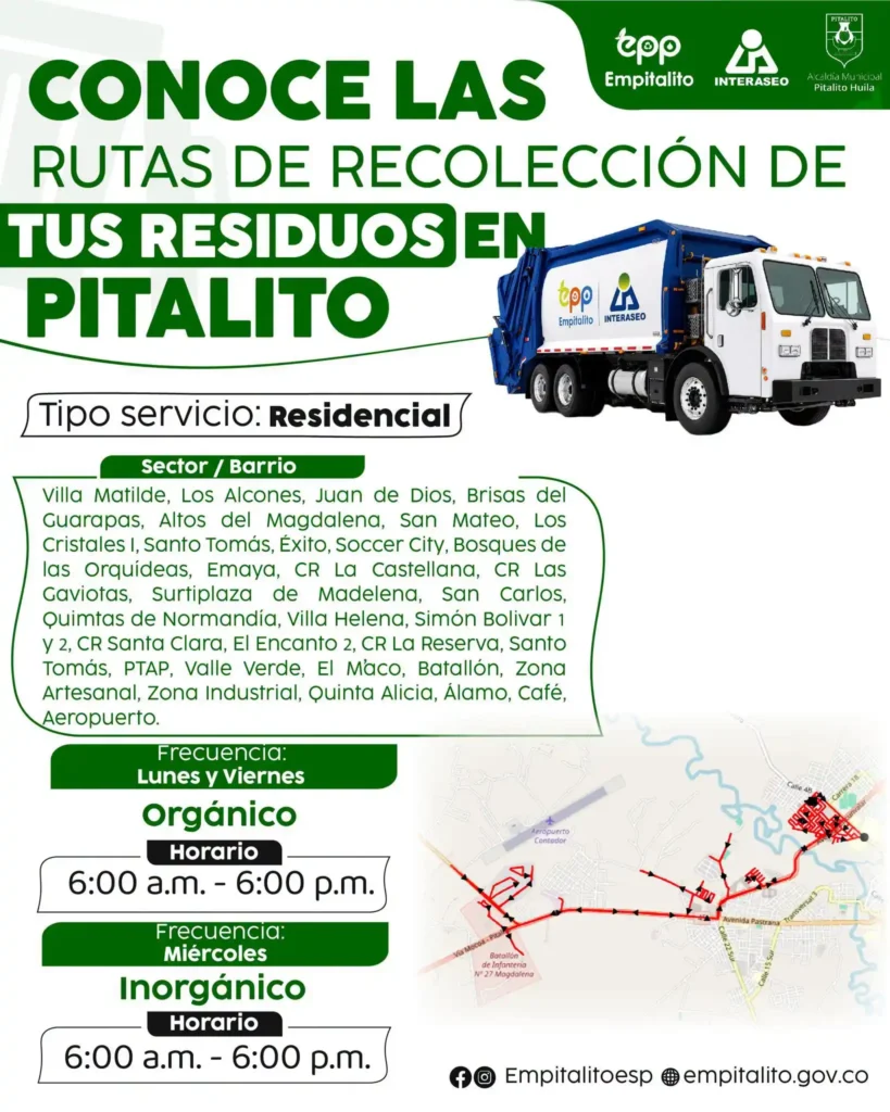 ¡Que no se te pase el carro recolector de sus residuos!