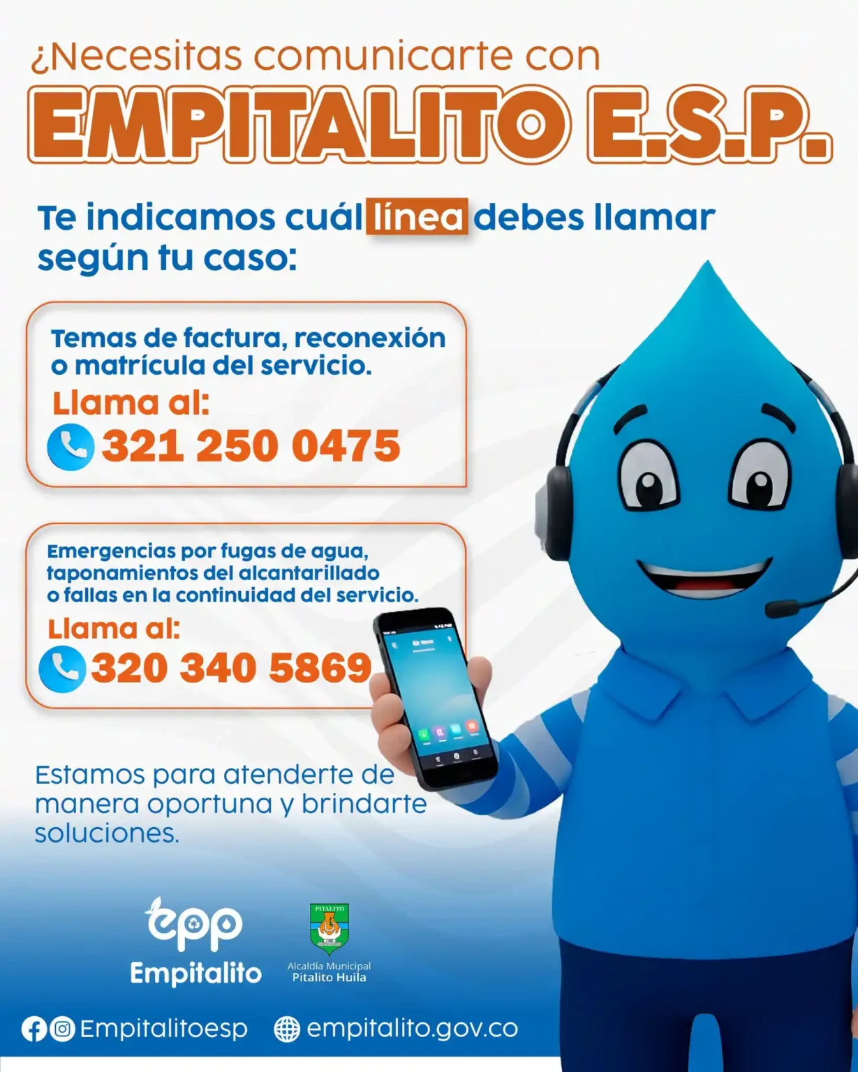 ¿Necesitas comunicarte con EMPITALITO E.S.P.?