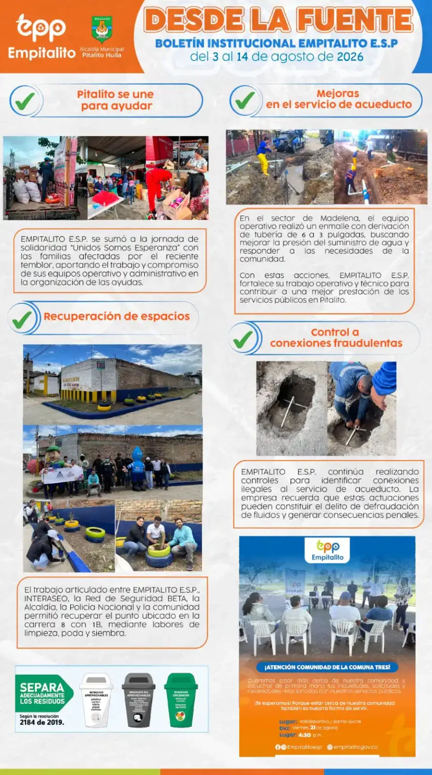 Boletín No 12 – "Desde la Fuente"