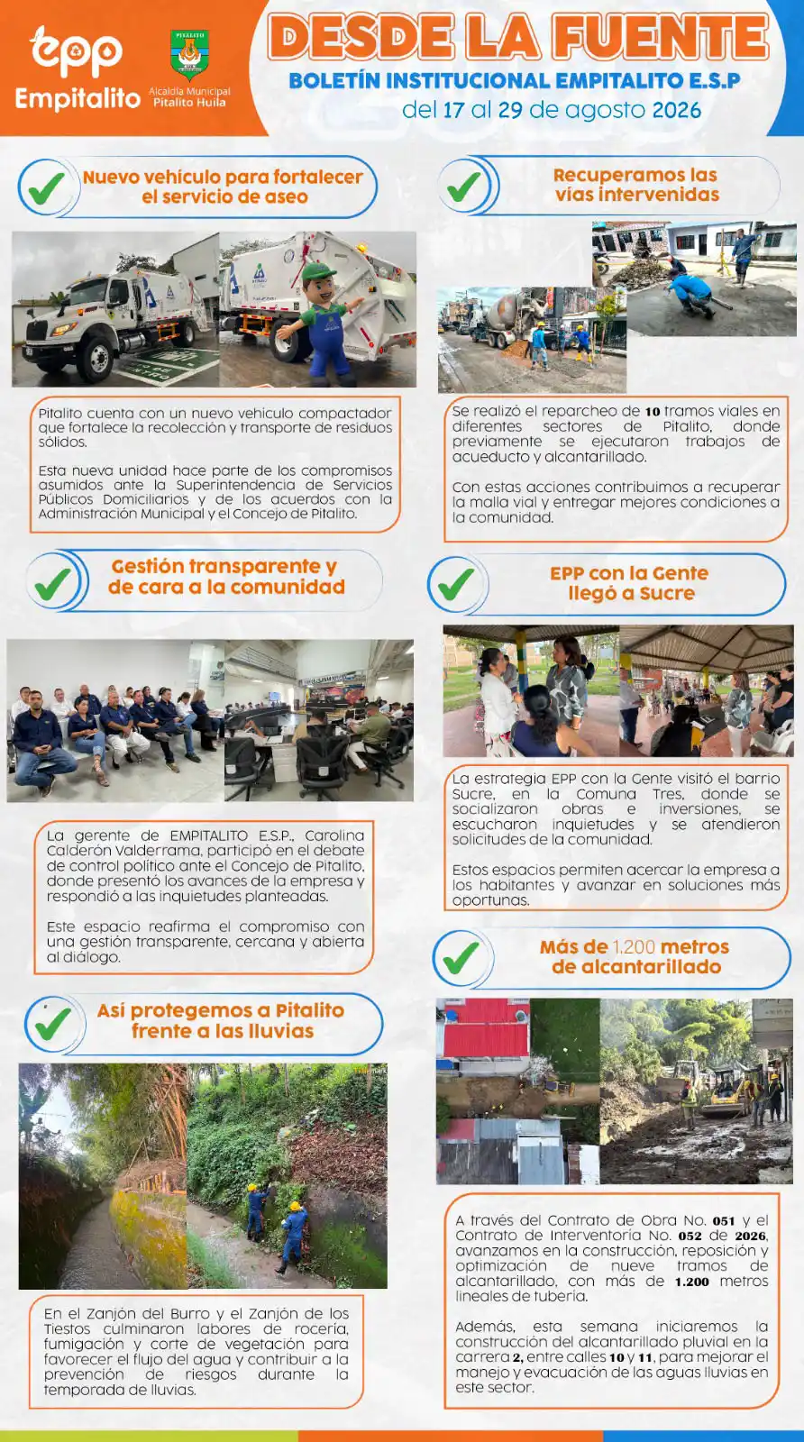 Boletín No 13 – "Desde la Fuente"
