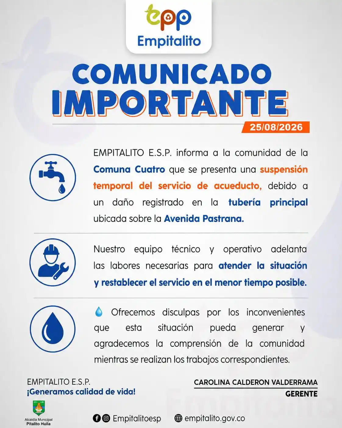 ¡Comunicado importante!