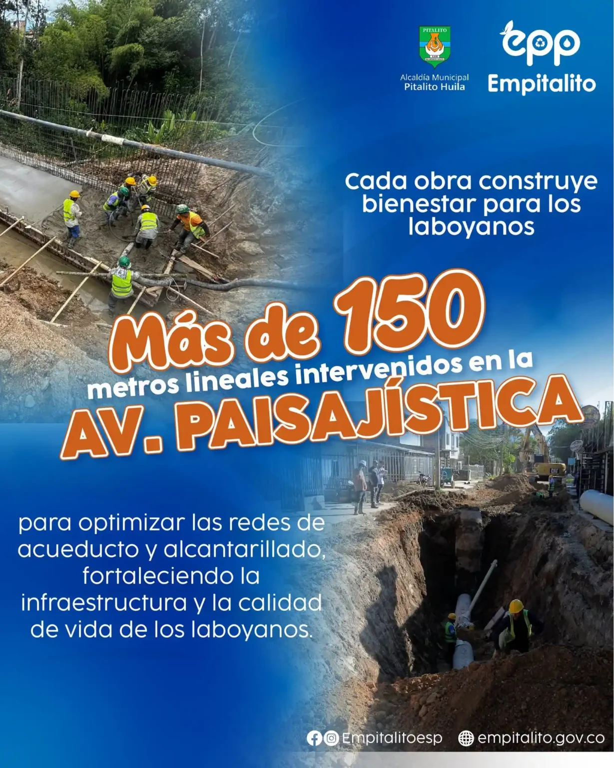 Avanzamos construyendo soluciones que fortalecen la infraestructura de Pitalito