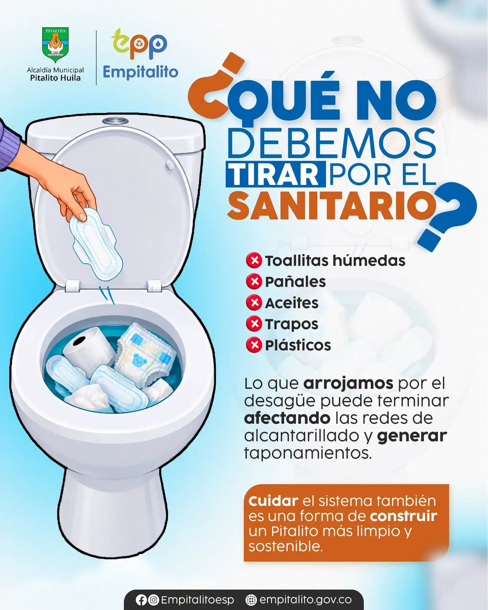El sanitario no es una caneca.