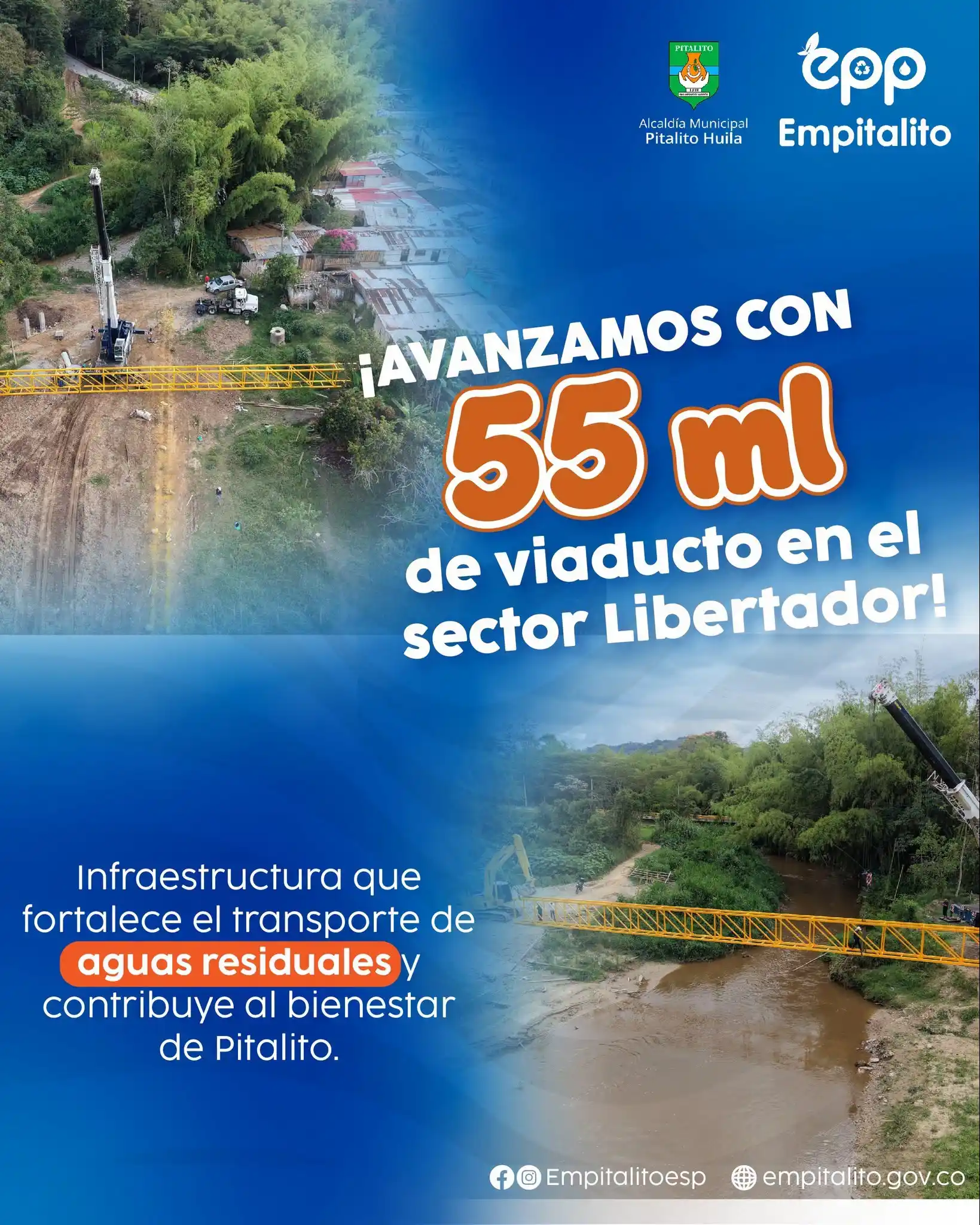 ¡Cada obra construye bienestar y transforma el futuro de Pitalito!