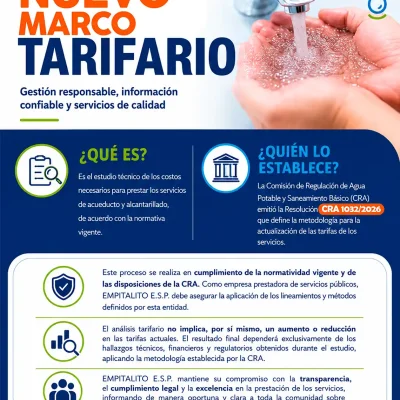Nuevo Marco Tarifario de Acueducto y Alcantarillado Grandes Prestadores