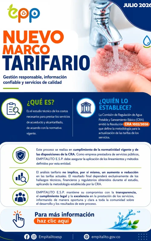 Nuevo Marco Tarifario de Acueducto y Alcantarillado Grandes Prestadores