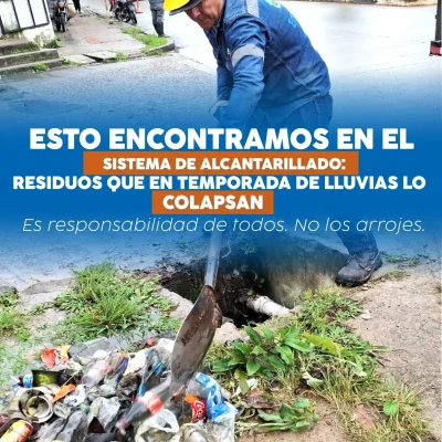 No arrojes residuos en sumideros, alcantarillas ni vías públicas