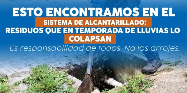 No arrojes residuos en sumideros, alcantarillas ni vías públicas