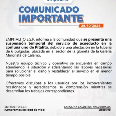 ¡Atención, comuna uno de Pitalito!