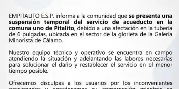 ¡Atención, comuna uno de Pitalito!