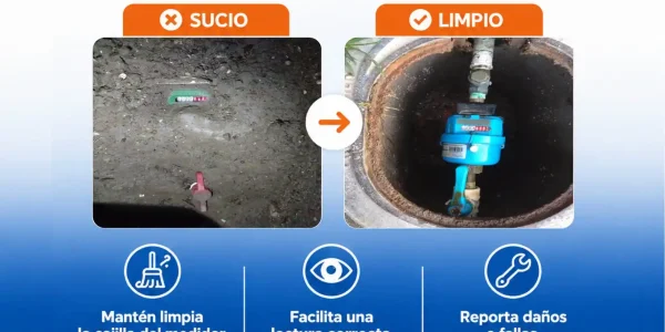 ¡Un medidor limpio permite una lectura más precisa!